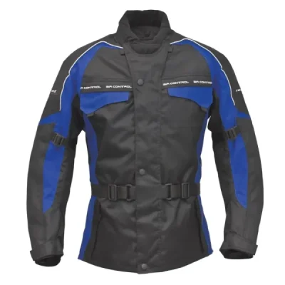 Roleff Wielka Kurtka Tekstylna Długa Model Reno (2W1) Czarny/Niebieski S