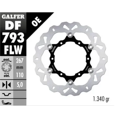 Tarcza hamulcowa tył KTM Adventure/Super Adventure wave floating Galfer