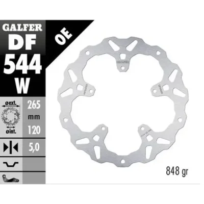 Galfer Tarcza Hamulcowa Tył Bmw S 1000Xr '20-'22 (Wave Fixed) (265X120X5Mm)