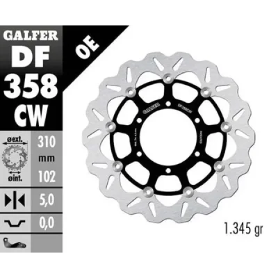 Tarcza hamulcowa Galfer Wave CW przednia (DF358CW) Tarcza hamulcowa Galfer Wave CW przednia (DF358CW)