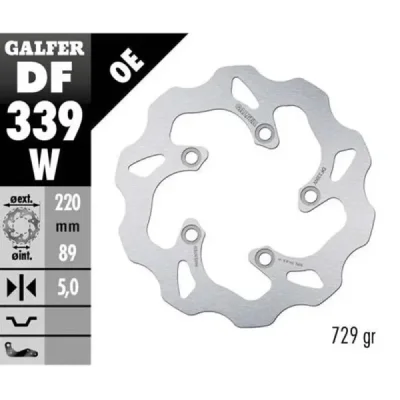 Tarcza hamulcowa Galfer Wave tylna (DF339W) Tarcza hamulcowa Galfer Wave tylna (DF339W)