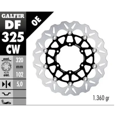 Tarcza hamulcowa Galfer Wave CW przednia (DF325CW) Tarcza hamulcowa Galfer Wave CW przednia (DF325CW)