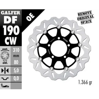 Tarcza hamulcowa Galfer Wave CW przednia (DF190CW) Tarcza hamulcowa Galfer Wave CW przednia (DF190CW)