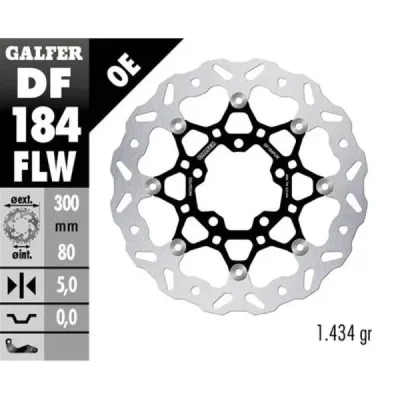 Tarcza hamulcowa przód Kawasaki EN/ER/ZX/Versys/Z wave floating Galfer Tarcza hamulcowa przód Kawasaki EN/ER/ZX/Versys/Z wave floating Galfer