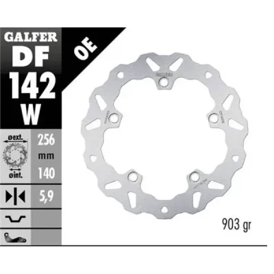 Galfer Tarcza Hamulcowa Tył Honda Crf 1100L Africa Twin '20- (Wave Fixed) (256X140X5,9Mm)