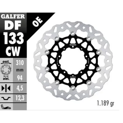Tarcza hamulcowa Galfer Wave center alu pływająca przód (DF133CW)