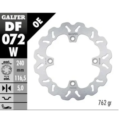 Tarcza hamulcowa Galfer Wave tylna (DF072W) Tarcza hamulcowa Galfer Wave tylna (DF072W)