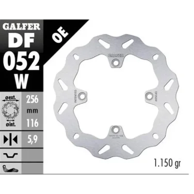 Galfer Tarcza Hamulcowa Tył Honda Crf 1000L Africa Twin '15-'23 (Wave Fixed) (256X116X5,9Mm)
