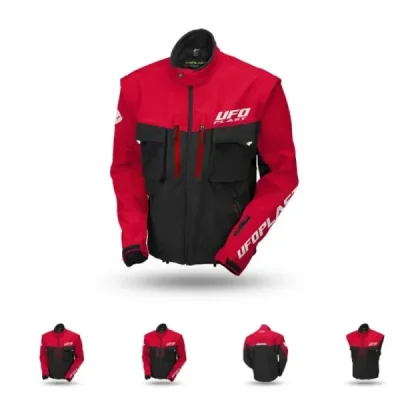 Ufo Kurtka Taiga Enduro (Odpinane Rękawy) Czerwony/Czarny Xxl - Kolekcja 2024