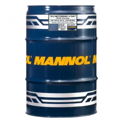 Olej silnikowy 4T Motorbike MA2 API SN 10W40 ester syntetyk 208L beczka - Mannol