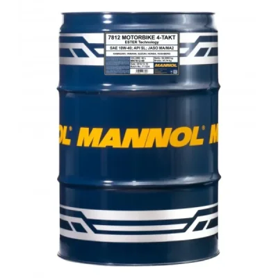 Olej silnikowy 4T Motorbike MA2 API SN 10W40 ester syntetyk 60L beczka - Mannol
