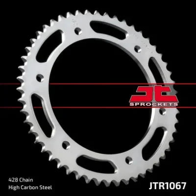 Zębatka tył stalowa JT , 52z rozmiar 428 (JTR1067.52) Zębatka tył stalowa JT , 52z rozmiar 428 (JTR1067.52)