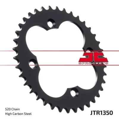 Zębatka tylna stalowa JT R1350-40, 40Z,rozmiar 520