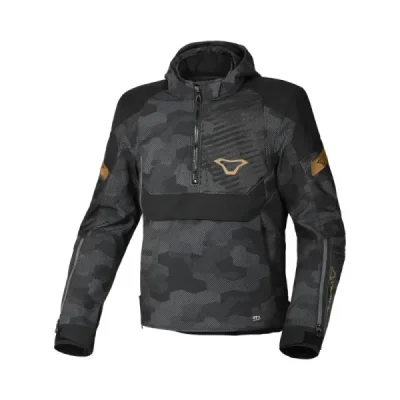 Macna Kurtka Z Kapturem Traffiq Motorcycle Jacket Camo Black/Grey Czarny Camo/Szary L