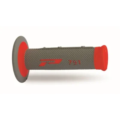 Manetki PG791 dwuskładnikowe szary/czerwony 22+25mm dł.115mm off road - PRO GRIP