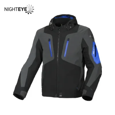 Macna Kurtka Z Kapturem Angle Motorcycle Jacket Black/Dark Grey/Blue Czarny/Grafitowy/Niebieski L
