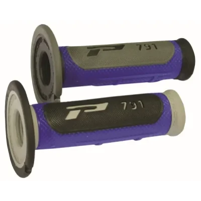 Manetki PG791 dwuskładnikowe szary/niebieski 22+25mm dł.115mm off road - PRO GRIP