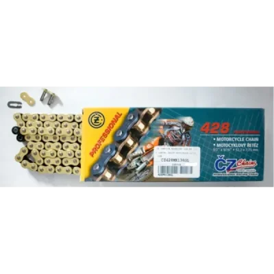 Cz Łańcuch Napędowy 428 Mx (118 Ogniw) Złoty (Motocross Do 110 Ccm) (23,0 Kn) + Zapinka