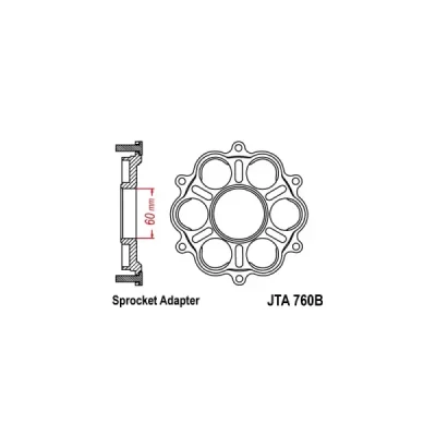 Adapter zębatki tył JT Ducati (JTA760B) Adapter zębatki tył JT Ducati (JTA760B)