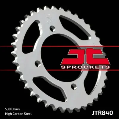 Zębatka tył stalowa JT , 38z rozmiar 530 (JTR840.38) Zębatka tył stalowa JT , 38z rozmiar 530 (JTR840.38)