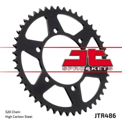 Zębatka tył stalowa JT , 38z rozmiar 520 (JTR486.38) Zębatka tył stalowa JT , 38z rozmiar 520 (JTR486.38)