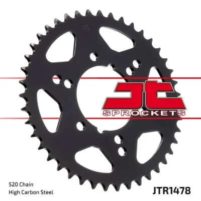 Zębatka tył stalowa JT , 40z rozmiar 520 (JTR1478.40) Zębatka tył stalowa JT , 40z rozmiar 520 (JTR1478.40)