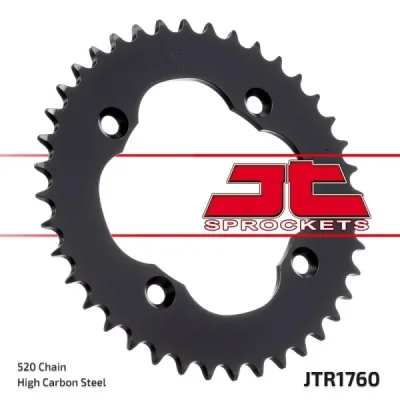 Zębatka tylna stalowa JT R1760-40, 40Z, rozmiar 520 Zębatka tylna stalowa JT R1760-40, 40Z, rozmiar 520