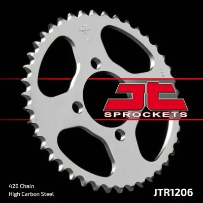 Zębatka tył stalowa JT , 42z rozmiar 428 (JTR1206.42) Zębatka tył stalowa JT , 42z rozmiar 428 (JTR1206.42)