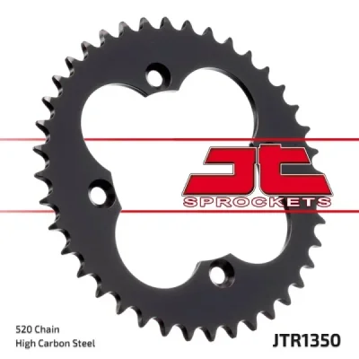 Zębatka tył stalowa JT , 38z rozmiar 520 (JTR1350.38) Zębatka tył stalowa JT , 38z rozmiar 520 (JTR1350.38)