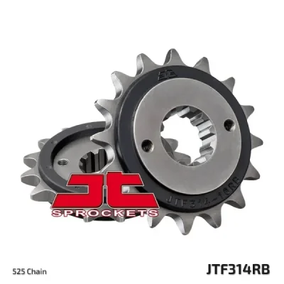 Zębatka przednia JT F314-16RB, 16Z, rozmiar 525 z tłumikiemAlternatywnie: 7260086 Zębatka przednia JT F314-16RB, 16Z, rozmiar 525 z tłumikiemAlternatywnie: 7260086