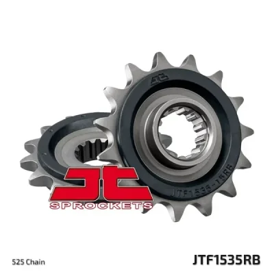 Zębatka przednia JT F1535-15RB, 15Z, rozmiar 525 z tłumikiemAlternatywnie: 7260029 Zębatka przednia JT F1535-15RB, 15Z, rozmiar 525 z tłumikiemAlternatywnie: 7260029