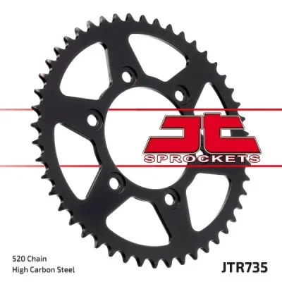 Zębatka tył stalowa JT , 48z rozmiar 520 (JTR735.48) Zębatka tył stalowa JT , 48z rozmiar 520 (JTR735.48)