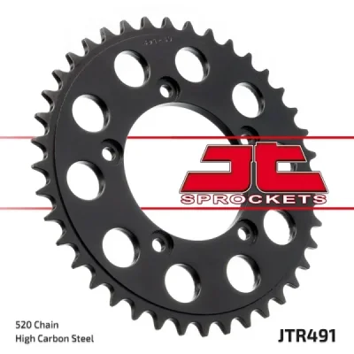 Zębatka tył stalowa JT , 38z rozmiar 520 (JTR491.38) Zębatka tył stalowa JT , 38z rozmiar 520 (JTR491.38)