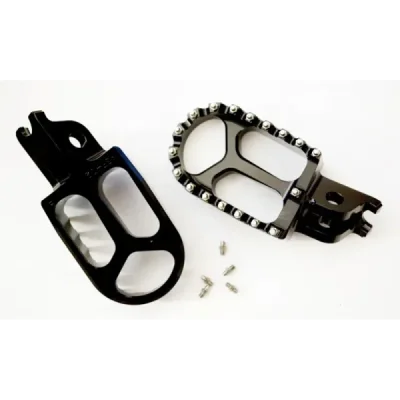 Podnóżki aluminiowe cross enduro JR Kawasaki KXF 250 06-14 KXF 450 07-14 czarny (L13A201K)