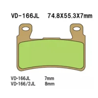 Klocki hamulcowe Vesrah  (FA265) (VD-166/2JL)