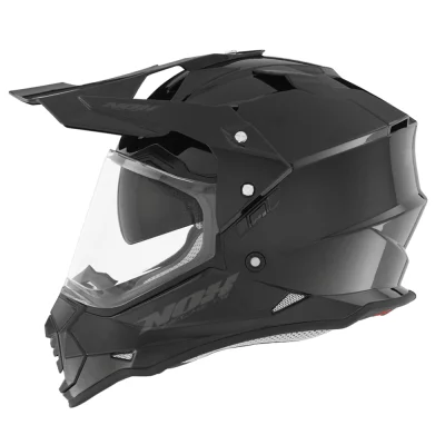 Kask dual-sport N312 Solid czarny połysk M z szybką z blendą - NOX Kask dual-sport N312 Solid czarny połysk M z szybką z blendą - NOX