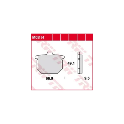Klocki hamulcowe TRW Lucas MCB 54 (2 szt.) (MCB54)