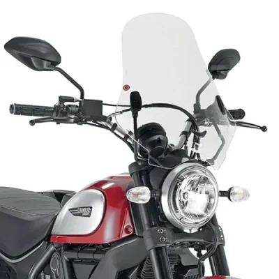 Szyba akcesoryjna Kappa  Ducati Scrambler 400 2016-2020, Scrambler Icon 800 2015-2020 48x43,5 cm przeźroczysta (7407AK)