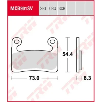 Klocki hamulcowe TRW Lucas MCB 901 SV (2 szt.) (MCB901SV) Klocki hamulcowe TRW Lucas MCB 901 SV (2 szt.) (MCB901SV)