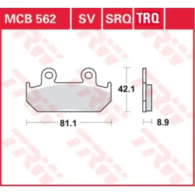Klocki hamulcowe TRW Lucas MCB 562 TRQ (2 szt.) (MCB562TRQ) Klocki hamulcowe TRW Lucas MCB 562 TRQ (2 szt.) (MCB562TRQ)