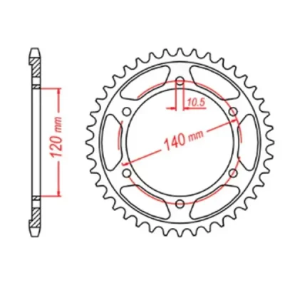 Mtx Parts Zębatka Tylna 498 42 Kawasaki Vn 800 Classic '96-'06, Vn 800 Vulkan '97-'05 (Jtr499.42) (Łańc. 530) Mtx Parts Zębatka Tylna 498 42 Kawasaki Vn 800 Classic '96-'06, Vn 800 Vulkan '97-'05 (Jtr499.42) (Łańc. 530)