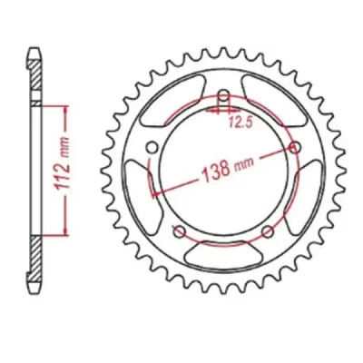 Mtx Parts Zębatka Tylna 4384 43 Honda Nc 700/750S '12-'19, Nc 700/750X '12-'19 (Jtr1316.43) (Łańc. 520) Mtx Parts Zębatka Tylna 4384 43 Honda Nc 700/750S '12-'19, Nc 700/750X '12-'19 (Jtr1316.43) (Łańc. 520)