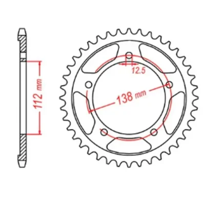 Mtx Parts Zębatka Tylna 4357 43 Honda Cb 600 Hornet '07-'13, Cbr 600F '97-'98, '11-'14, Cbf 600 '04-'07 (Jtr1304.43) (Łańc. 525) Mtx Parts Zębatka Tylna 4357 43 Honda Cb 600 Hornet '07-'13, Cbr 600F '97-'98, '11-'14, Cbf 600 '04-'07 (Jtr1304.43) (Łańc. 525)