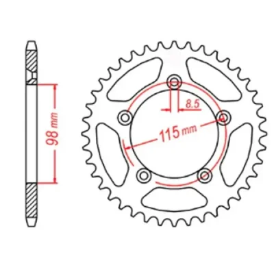 Mtx Parts Zębatka Tylna 4552 48 Ktm Sx 65 '12-'18 (Jtr894.48) (Łańc. 420) Mtx Parts Zębatka Tylna 4552 48 Ktm Sx 65 '12-'18 (Jtr894.48) (Łańc. 420)