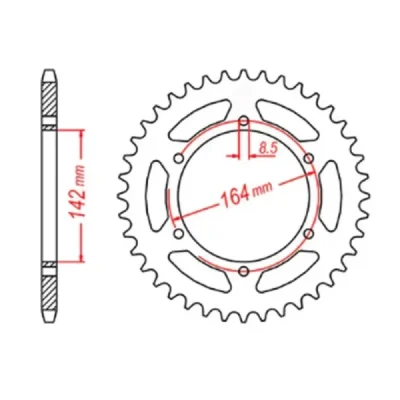 Mtx Parts Zębatka Tylna 4589 44 Hyosung Gt 650 '04-'15 (Jtr1074.44) (Łańc. 525) Mtx Parts Zębatka Tylna 4589 44 Hyosung Gt 650 '04-'15 (Jtr1074.44) (Łańc. 525)