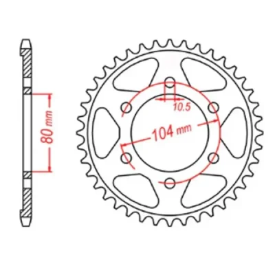 Mtx Parts Zębatka Tylna 4359 41 Kawasaki Zx 9R '02-'03, Zx 10 '08-'14, Z1000 Sx '11-'15 (Jtr1489.41) (Łańc. 525) Mtx Parts Zębatka Tylna 4359 41 Kawasaki Zx 9R '02-'03, Zx 10 '08-'14, Z1000 Sx '11-'15 (Jtr1489.41) (Łańc. 525)