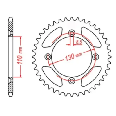 Mtx Parts Zębatka Tylna 4306 50 Honda Cr 80/85 '85-'07 (Jtr215.50) (Łańc. 420) Mtx Parts Zębatka Tylna 4306 50 Honda Cr 80/85 '85-'07 (Jtr215.50) (Łańc. 420)
