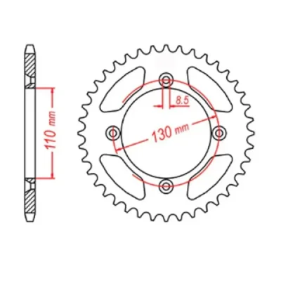 Mtx Parts Zębatka Tylna 4306 49 Honda Cr 80/85 '85-'07 (Jtr215.49) (Łańc. 420) Mtx Parts Zębatka Tylna 4306 49 Honda Cr 80/85 '85-'07 (Jtr215.49) (Łańc. 420)