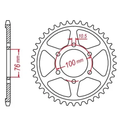Mtx Parts Zębatka Tylna 816 42 Suzuki Gsxr1100, Gsxr750 '92-'95 (Jtr816.42) (Łańc. 530) - Zamienna Z 825 42 Mtx Parts Zębatka Tylna 816 42 Suzuki Gsxr1100, Gsxr750 '92-'95 (Jtr816.42) (Łańc. 530) - Zamienna Z 825 42