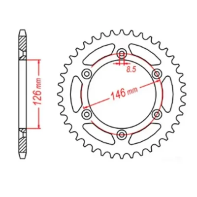 Mtx Parts Zębatka Tylna 808 44 Suzuki Rm/Rmz (Jtr808.44) (Łańc. 520) Mtx Parts Zębatka Tylna 808 44 Suzuki Rm/Rmz (Jtr808.44) (Łańc. 520)